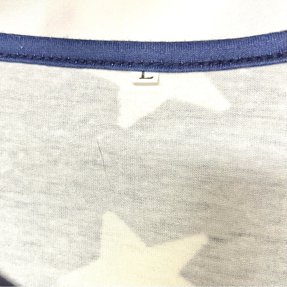Stars and Stripes Cold Shoulder Short Sleeve T-Shirt - Picture 5 of 6